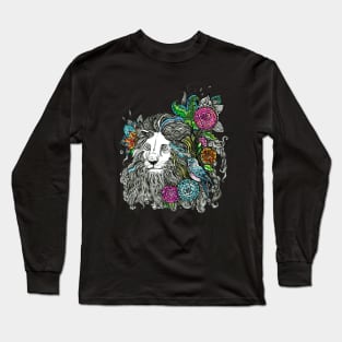 Floral Lion. Long Sleeve T-Shirt